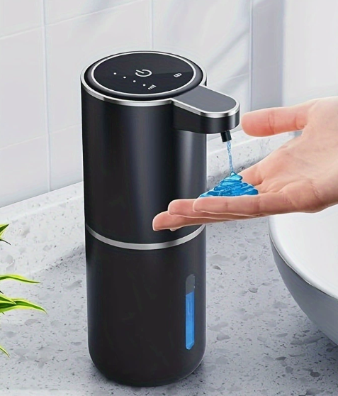 🧴🤖 Intelligens, 4 sebességes habos kézmosó adagoló – Automatikus, érintésmentes, állítható habmennyiséggel ✨