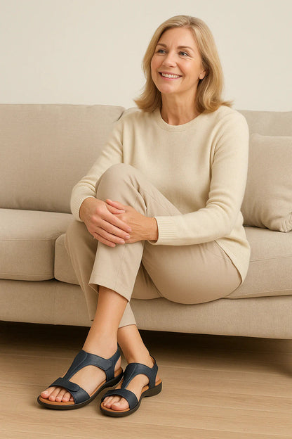 【🎁Ultima zi la jumătate de preț, nu ratați!】Sandale ortopedice cu design ergonomic și suport pentru bolta plantară✅️ pentru mers fără durere👞