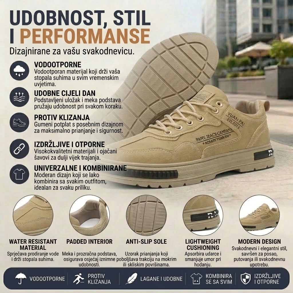 【⏰50% popusta danas! Ne propustite!】Connwan®Ergonomski dizajnirane ortopedske cipele za hodanje koje apsorbiraju udarce✅️Zdrave ortopedske cipele posebno dizajnirane za europske muškarce.