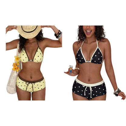 👙 Pöttyös bikini nyakpánttal