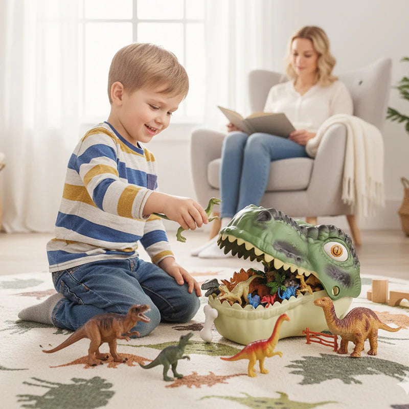 🦖🎁 Oktató és szórakoztató dinoszaurusz játék szett – Tökéletes ajándék kis felfedezőknek! 🎈