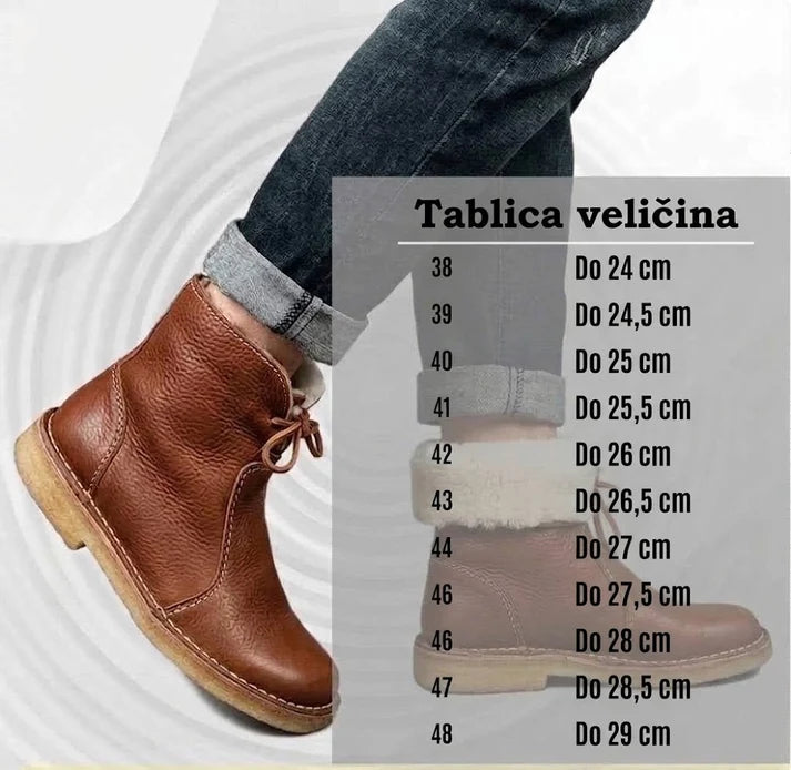 🔥Vremenski ograničena ponuda: 50% popusta! Ne propustite! ⏰Mekane, udobne i tople cipele od ovčje kože u retro stilu ✅ Zimska vunena podstava + ručno šivanje 👞 (Ugrađena potpora za svod stopala za lakše hodanje)
