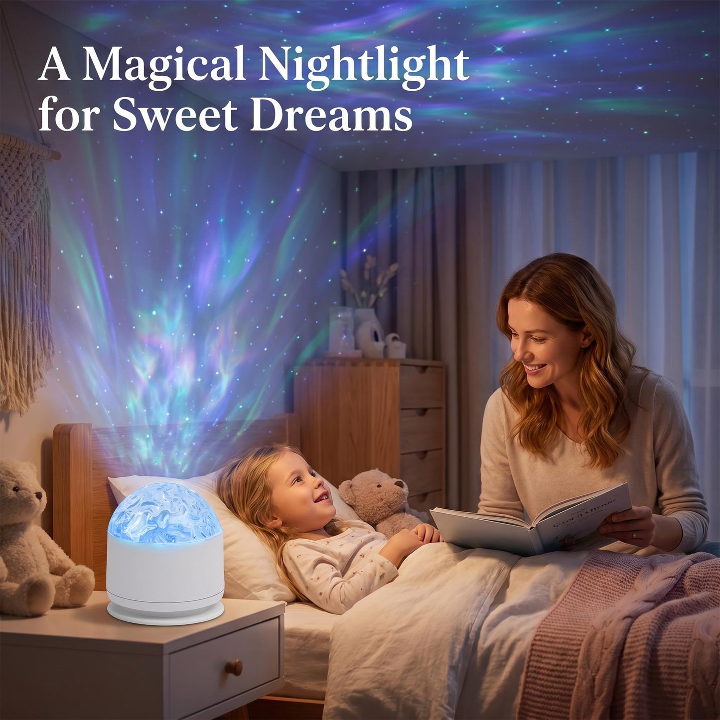 🌌 Hozd be az északi fényt a szobádba – aurora éjszakai fényvetítő távirányítóval, amely elringat az álmok világába ✨
