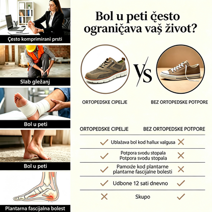 🔥 Današnja posebna ponuda: 50% popusta! ⏰ Prozračne i neklizajuće mokasine! S potporom svoda stopala i podstavljenim međupotplatom, recite zbogom bolovima u stopalima.