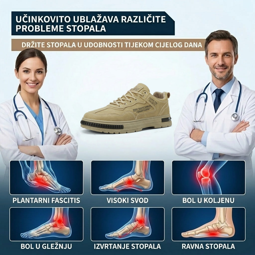 【⏰50% popusta danas! Ne propustite!】Connwan®Ergonomski dizajnirane ortopedske cipele za hodanje koje apsorbiraju udarce✅️Zdrave ortopedske cipele posebno dizajnirane za europske muškarce.