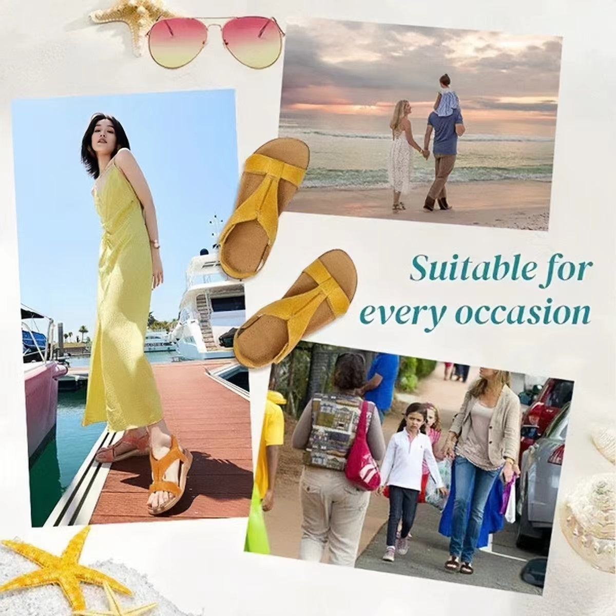 【🎁Ultima zi la jumătate de preț, nu ratați!】Sandale ortopedice cu design ergonomic și suport pentru bolta plantară✅️ pentru mers fără durere👞