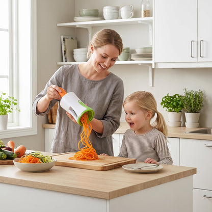 🥕 Spirálozd fel a zöldségeket – a kézi többfunkciós spirálvágó, amely egészséges és szórakoztató főzést varázsol 🍝