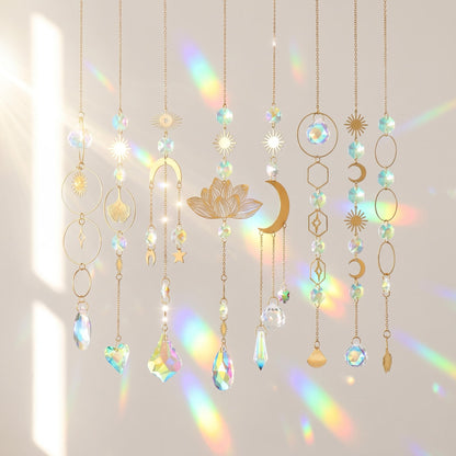 💎☀️ Napsütés‑fogó függőszett – Napfényt csapdába ejti, szivárványt varázsol, csillogást ad az ablakoknak 🌈