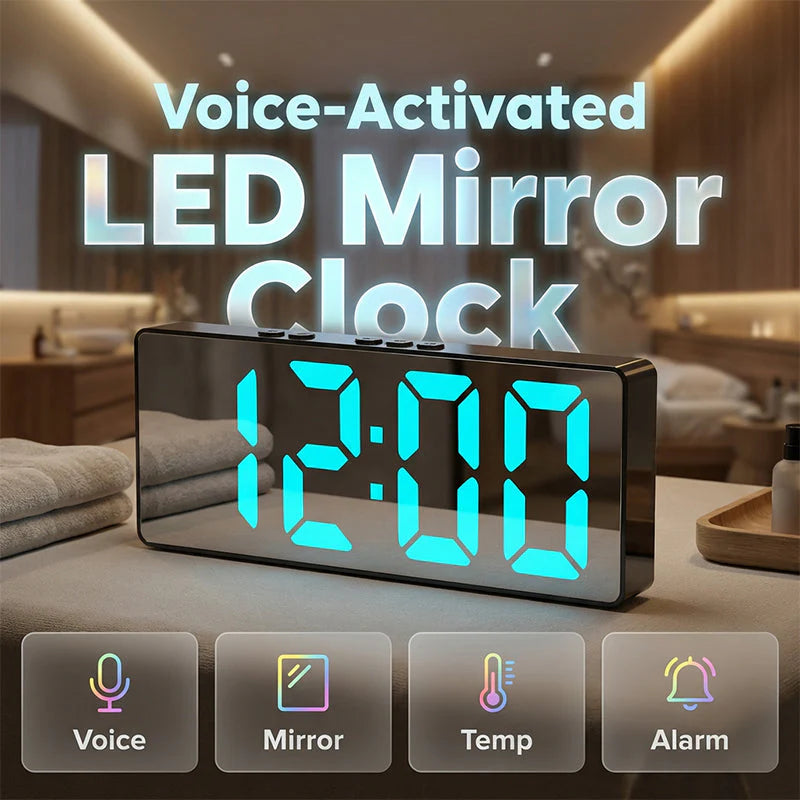 ⏰✨ Minimalista digitális ébresztőóra hálószobába és irodába – Letisztult design, precíz időzítés 🛏️💼