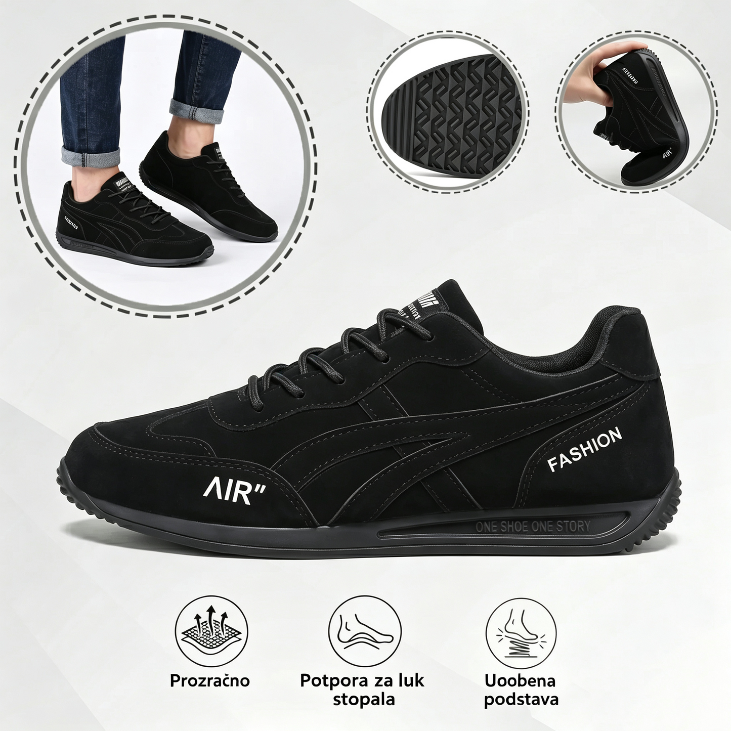 🔥 Današnja posebna ponuda s popustom od 50%🎁Muške ortopedske cipele za hodanje ✅ Prozračne i neklizajuće - Recite zbogom bolovima u stopalima i uživajte u cjelodnevnoj udobnosti!
