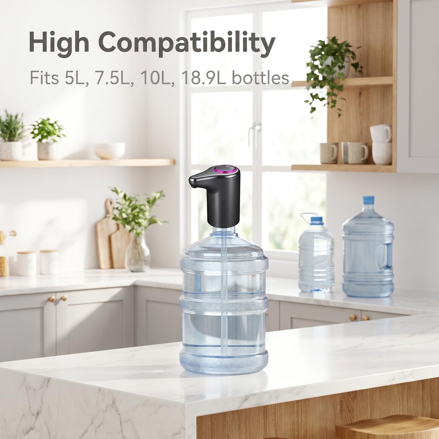 🚰 Egy gombnyomás, és már folyik is a friss víz – automatikus szivattyú, amely megszabadít a nehéz palackok emelgetésétől 💧