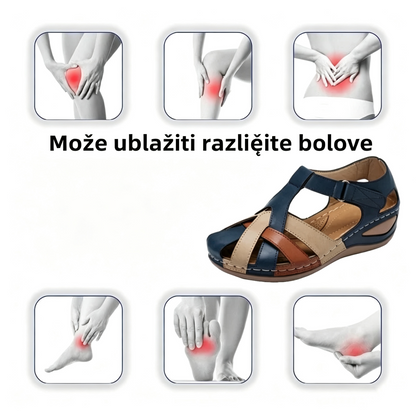 Ergonomske ortopedske sandale — s potporom svoda stopala za ublažavanje bolova u stopalima, stabilizaciju pete i smanjenje nestabilnosti pri hodanju