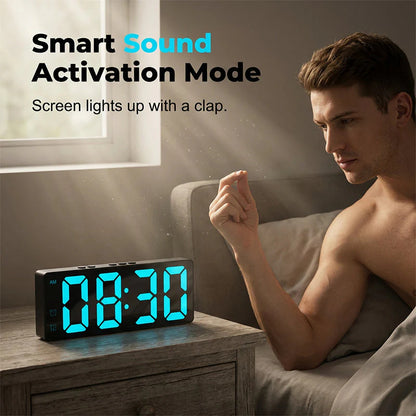 ⏰✨ Minimalista digitális ébresztőóra hálószobába és irodába – Letisztult design, precíz időzítés 🛏️💼