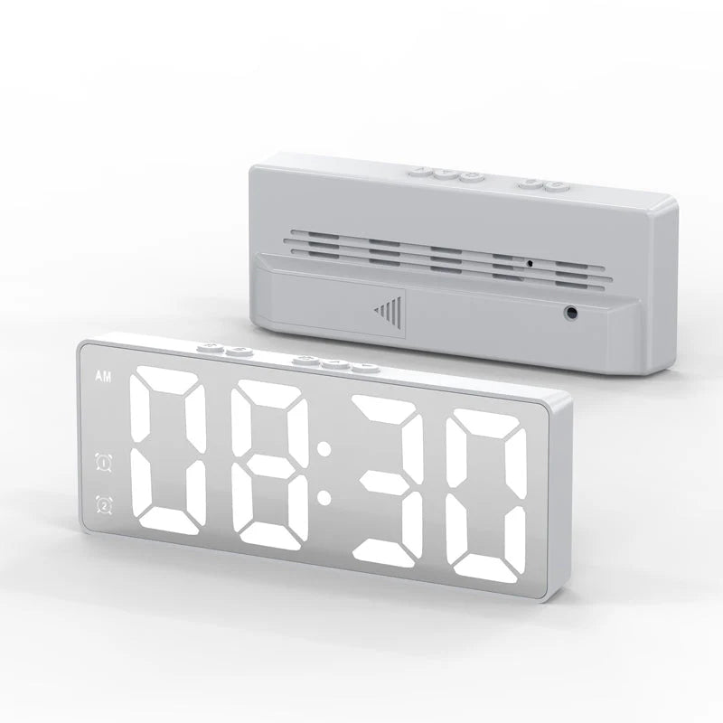 ⏰✨ Minimalista digitális ébresztőóra hálószobába és irodába – Letisztult design, precíz időzítés 🛏️💼