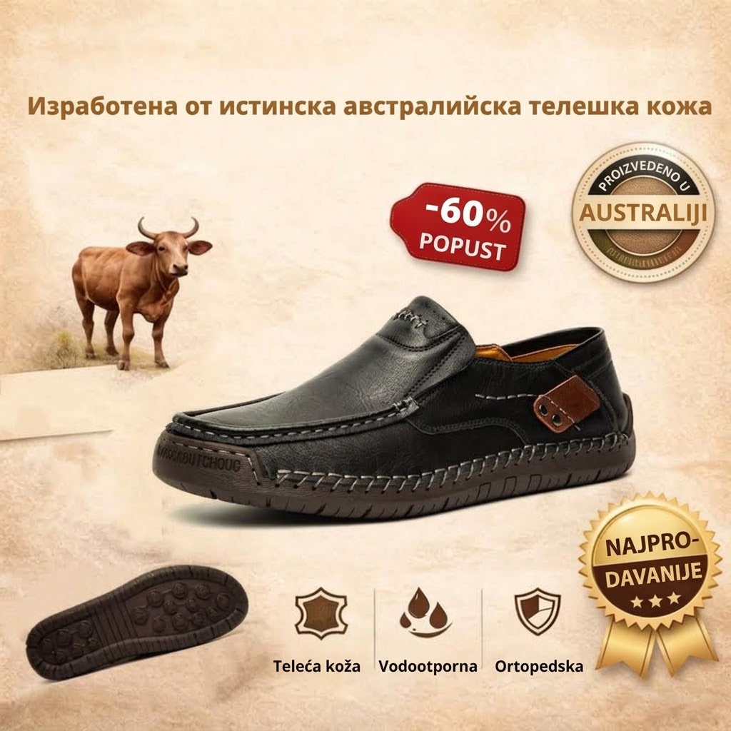 🔥 50% popusta – Ne propustite | Odabrana obuća od teleće kože – ortopedske cipele – 👞 – izdržljive, protuklizne i vodootporne | potpora svodu stopala, ublažavanje boli, unisex