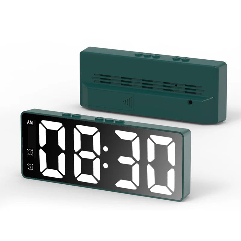 ⏰✨ Minimalista digitális ébresztőóra hálószobába és irodába – Letisztult design, precíz időzítés 🛏️💼