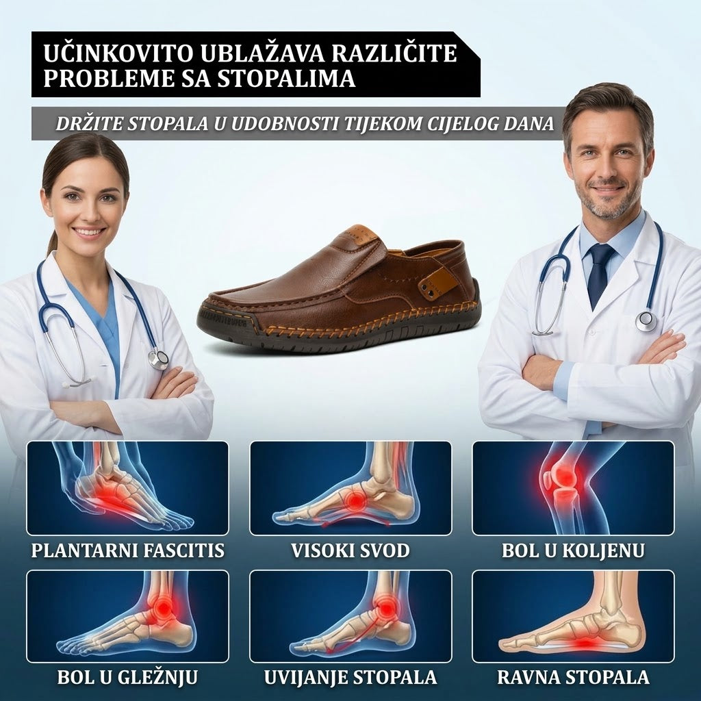 🔥 50% popusta – Ne propustite | Odabrana obuća od teleće kože – ortopedske cipele – 👞 – izdržljive, protuklizne i vodootporne | potpora svodu stopala, ublažavanje boli, unisex