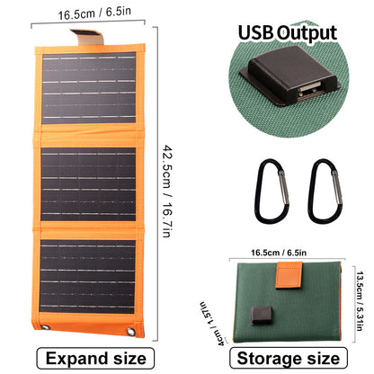 ✨ Összecsukható napelem USB-vel + időjárásálló – Töltsd bárhol, napenergiával ☀️🔋