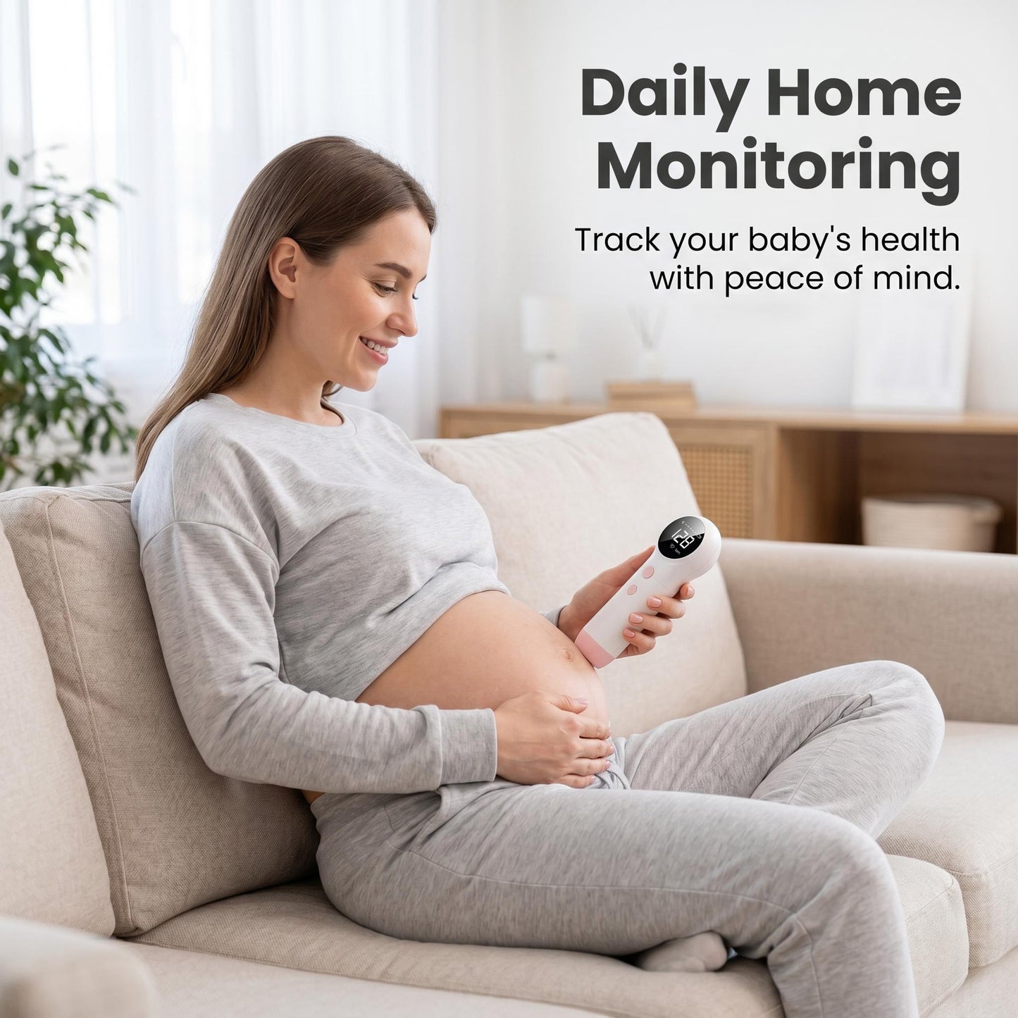 🤰🏠 Tökéletes otthoni használatra a 12. héttől – Nyugalom a várandósság alatt, bármikor hallgasd meg a magzati szívhangot stresszmentesen 🌸