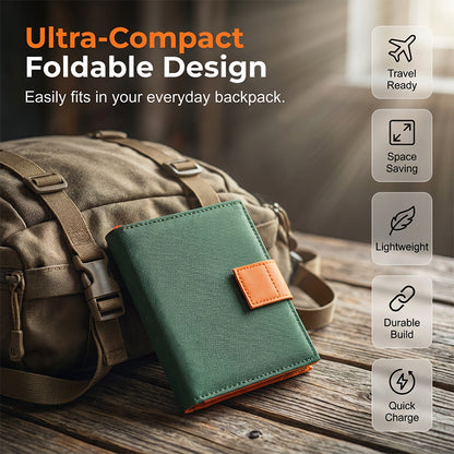 ✨ Összecsukható napelem USB-vel + időjárásálló – Töltsd bárhol, napenergiával ☀️🔋