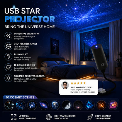 Plug-and-Play HD csillagvetítő