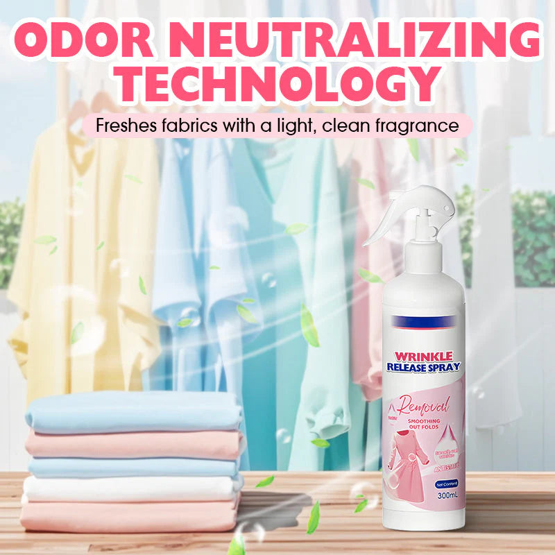 💨⚡ Kíméletes ránctalanító spray – Azonnal hat, nem kell vasalni, biztonságos kényes anyagokra is 🧥🌸