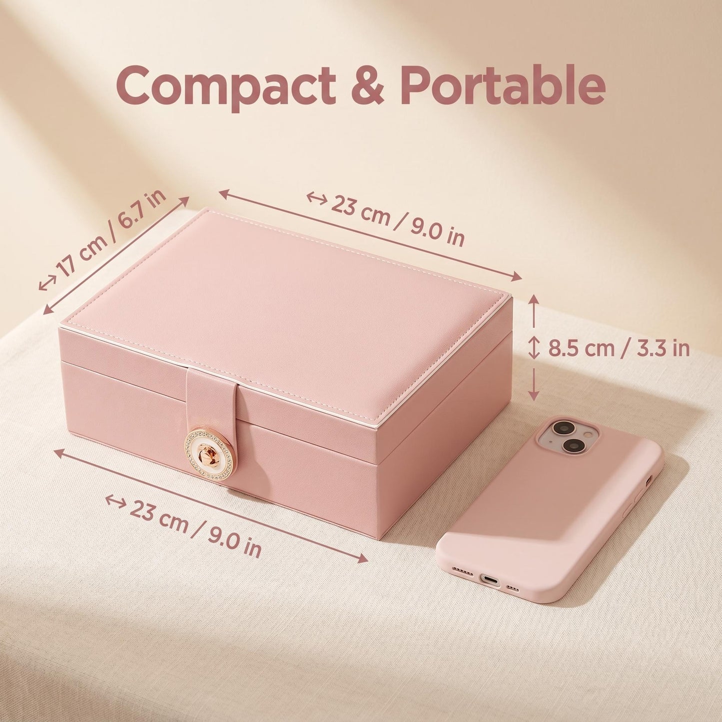 🎀 Kétszintes ékszeres doboz – Minimalista design, európai elegancia, nagy távolság a káosz ellen 🧹🕰️