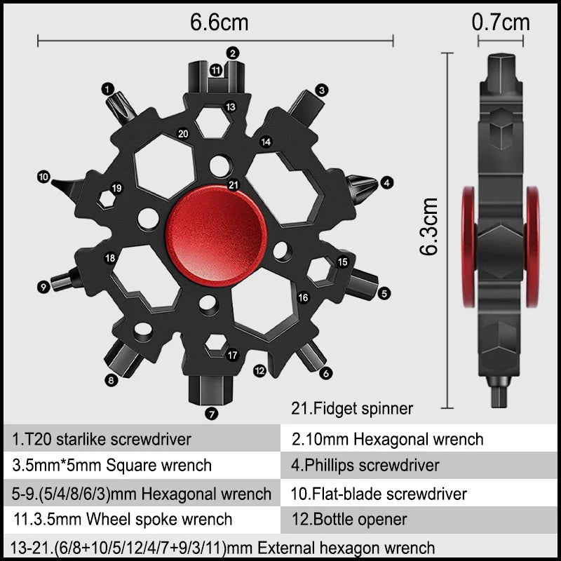 ⚙️🔧 18 az 1-ben multifunkciós hócsavar beépített giroszkóppal – Egyetlen szerszám, végtelen lehetőség 🧲