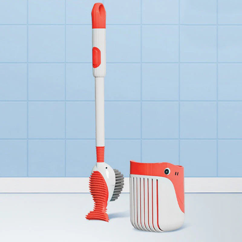🧹 Tiszta WC, rend a fürdőben – a falra szerelhető tapadókorongos kefe, amely mindig a helyén van és soha nem ázik ✨