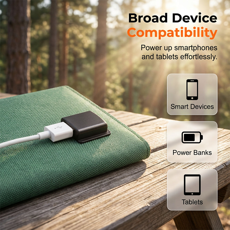 ✨ Összecsukható napelem USB-vel + időjárásálló – Töltsd bárhol, napenergiával ☀️🔋