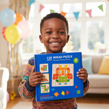 🧩 Fejlessze a kognitív készségeket – Színes állatmintás fa puzzle – Utánvétes 🦁️✨
