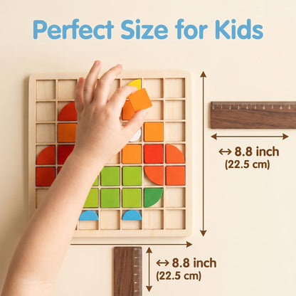 🧩 Fejlessze a kognitív készségeket – Színes állatmintás fa puzzle – Utánvétes 🦁️✨