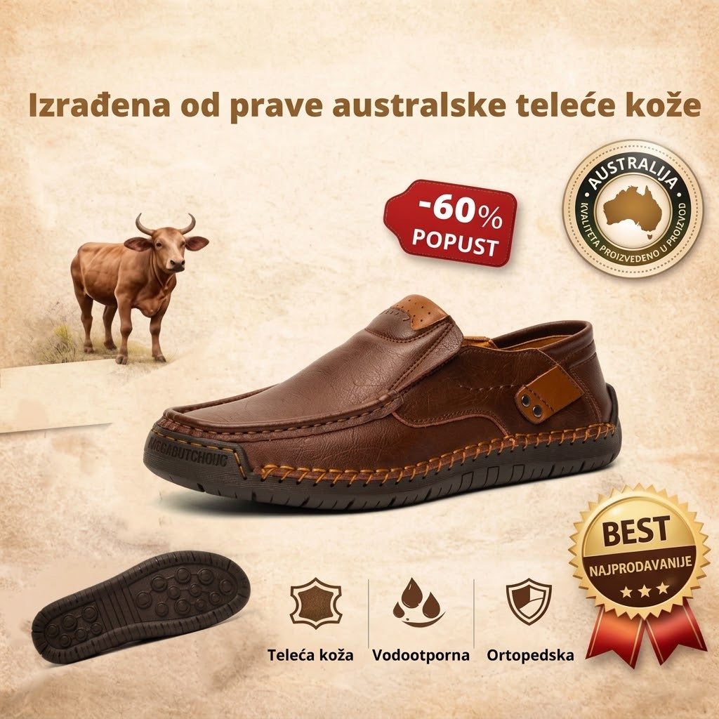 🔥 50% popusta – Ne propustite | Odabrana obuća od teleće kože – ortopedske cipele – 👞 – izdržljive, protuklizne i vodootporne | potpora svodu stopala, ublažavanje boli, unisex