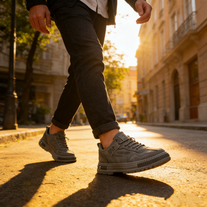 【⏰50% popusta danas! Ne propustite!】Connwan®Ergonomski dizajnirane ortopedske cipele za hodanje koje apsorbiraju udarce✅️Zdrave ortopedske cipele posebno dizajnirane za europske muškarce.