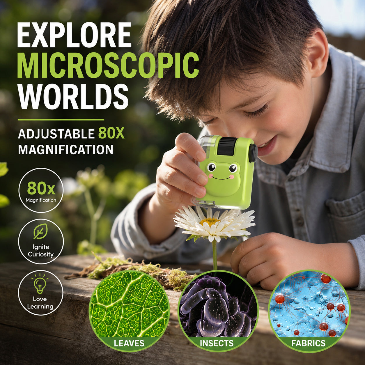 🔬 Portable Educational Microscope for Children – Discover the Tiny World! 🌍✨