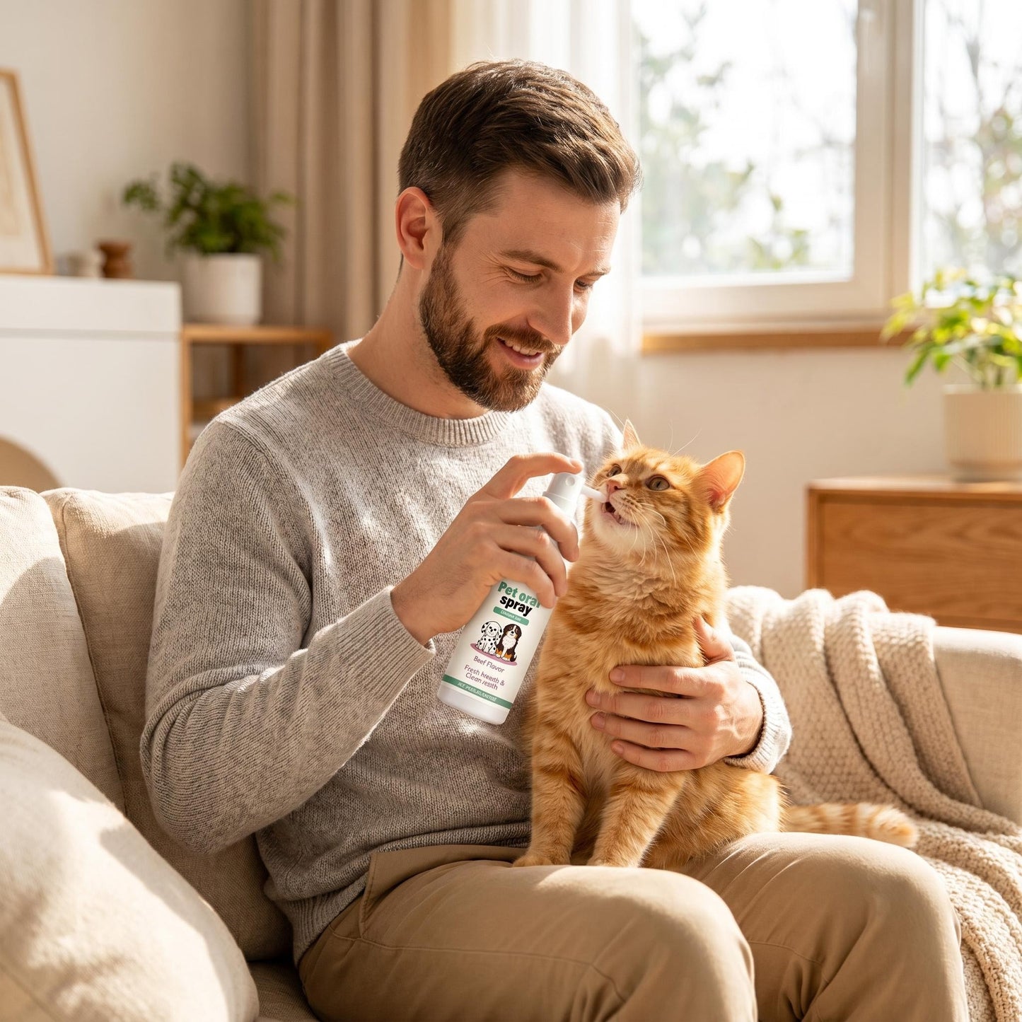 🐶 Kíméletes szájápoló spray háziállatok számára – Napi tisztítás fogmosás nélkül – Frissesség és egészséges lehelet kutyáknak és macskáknak 🐱