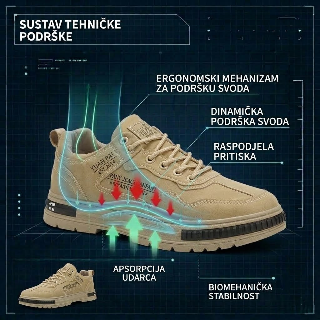 【⏰50% popusta danas! Ne propustite!】Connwan®Ergonomski dizajnirane ortopedske cipele za hodanje koje apsorbiraju udarce✅️Zdrave ortopedske cipele posebno dizajnirane za europske muškarce.