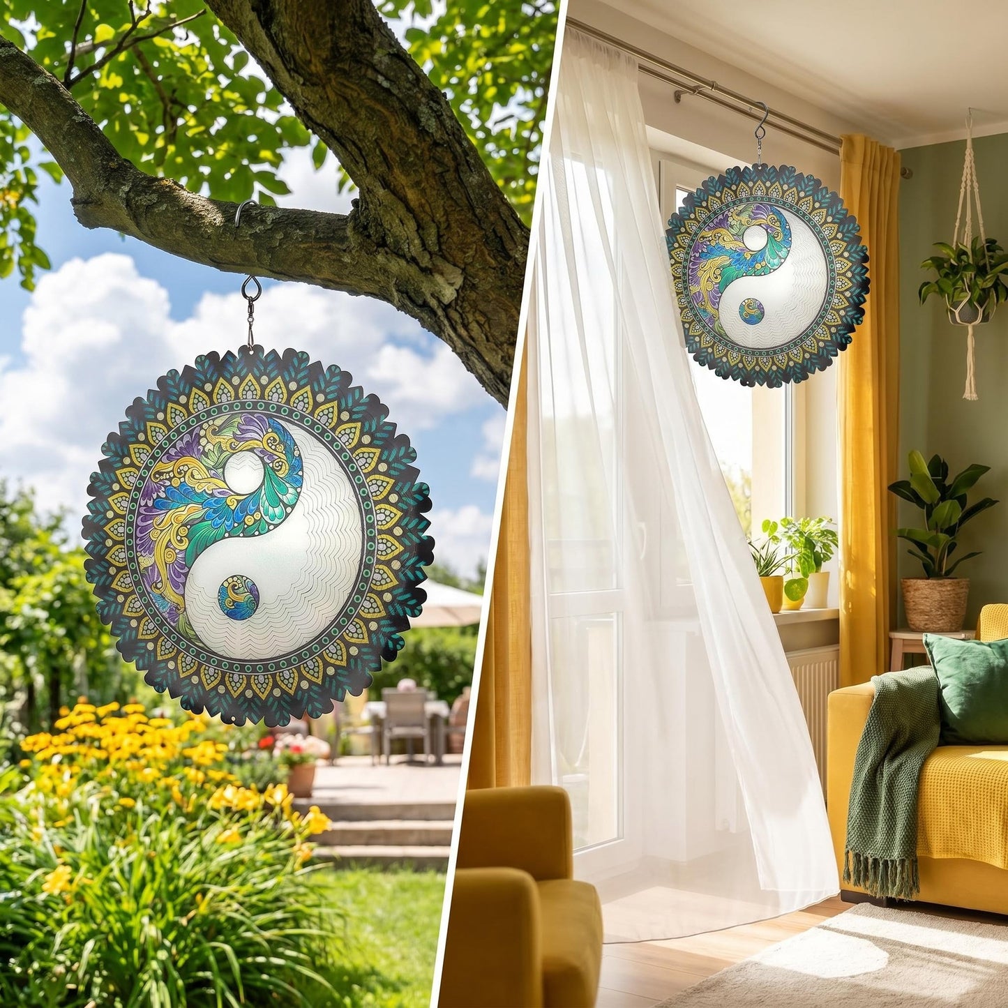 🍃💥 3D Színes szél mandala – Forró értékesítés 2026! Forgó, UV-álló, időjárásálló kerti dísz. Tökéletes kertbe, teraszra, erkélyre – minden szellőre élettel teli színpompás látvány! 🌈🌀