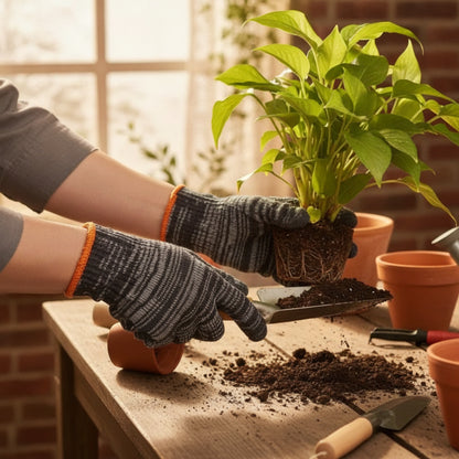 🧤 10-es vastagságú kötött strapabíró védőmunkakesztyű – Tartós és megbízható munkavédelem
