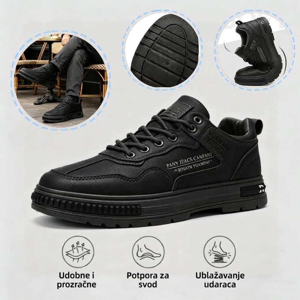 【⏰50% popusta danas! Ne propustite!】Connwan®Ergonomski dizajnirane ortopedske cipele za hodanje koje apsorbiraju udarce✅️Zdrave ortopedske cipele posebno dizajnirane za europske muškarce.