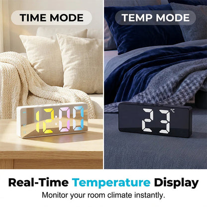 ⏰✨ Minimalista digitális ébresztőóra hálószobába és irodába – Letisztult design, precíz időzítés 🛏️💼