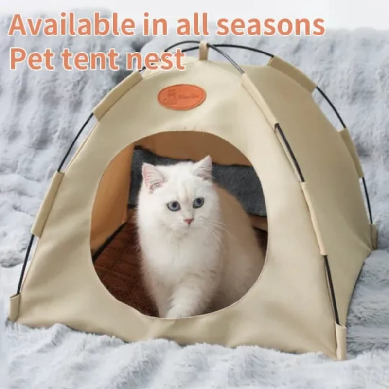 🛏️ Összecsukható kisállat-sátor – Saját kis birodalom kutyának, macskának egyaránt 🐾