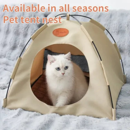 🛏️ Összecsukható kisállat-sátor – Saját kis birodalom kutyának, macskának egyaránt 🐾