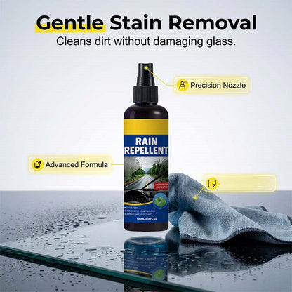 🚗💧 Kristálytiszta víztaszító szélvédő-spray – Esőben is kiváló látás, megbízható védelem – Gyors felvitel, tartós hatás 🌧️✨