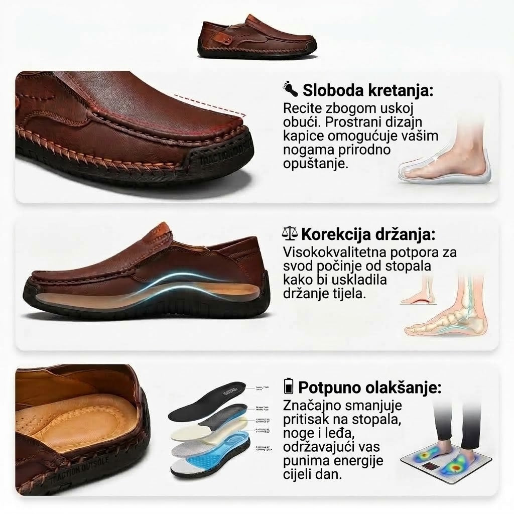 🔥 50% popusta – Ne propustite | Odabrana obuća od teleće kože – ortopedske cipele – 👞 – izdržljive, protuklizne i vodootporne | potpora svodu stopala, ublažavanje boli, unisex