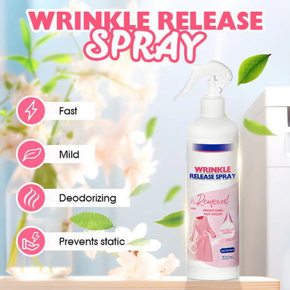 💨⚡ Kíméletes ránctalanító spray – Azonnal hat, nem kell vasalni, biztonságos kényes anyagokra is 🧥🌸