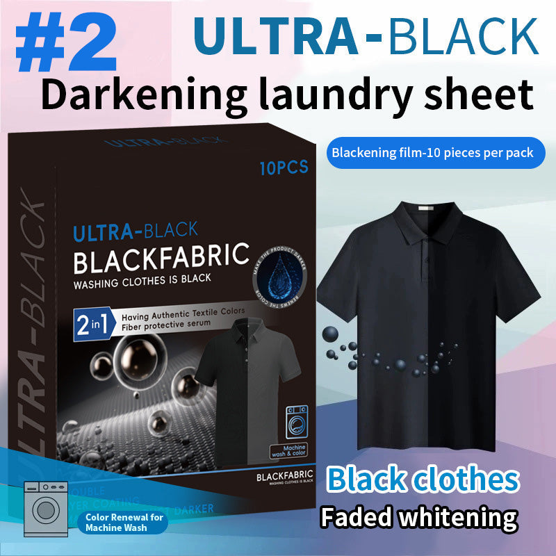 ⚫💥 Ultra-Black feketítő lapok – Visszaadja a ruhák mélyfekete színét, mosógépben használható, élettartamot növel 🔁👕