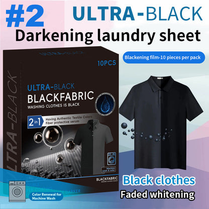 ⚫💥 Ultra-Black feketítő lapok – Visszaadja a ruhák mélyfekete színét, mosógépben használható, élettartamot növel 🔁👕