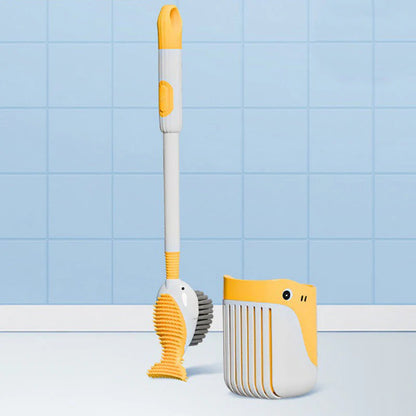 🧹 Tiszta WC, rend a fürdőben – a falra szerelhető tapadókorongos kefe, amely mindig a helyén van és soha nem ázik ✨