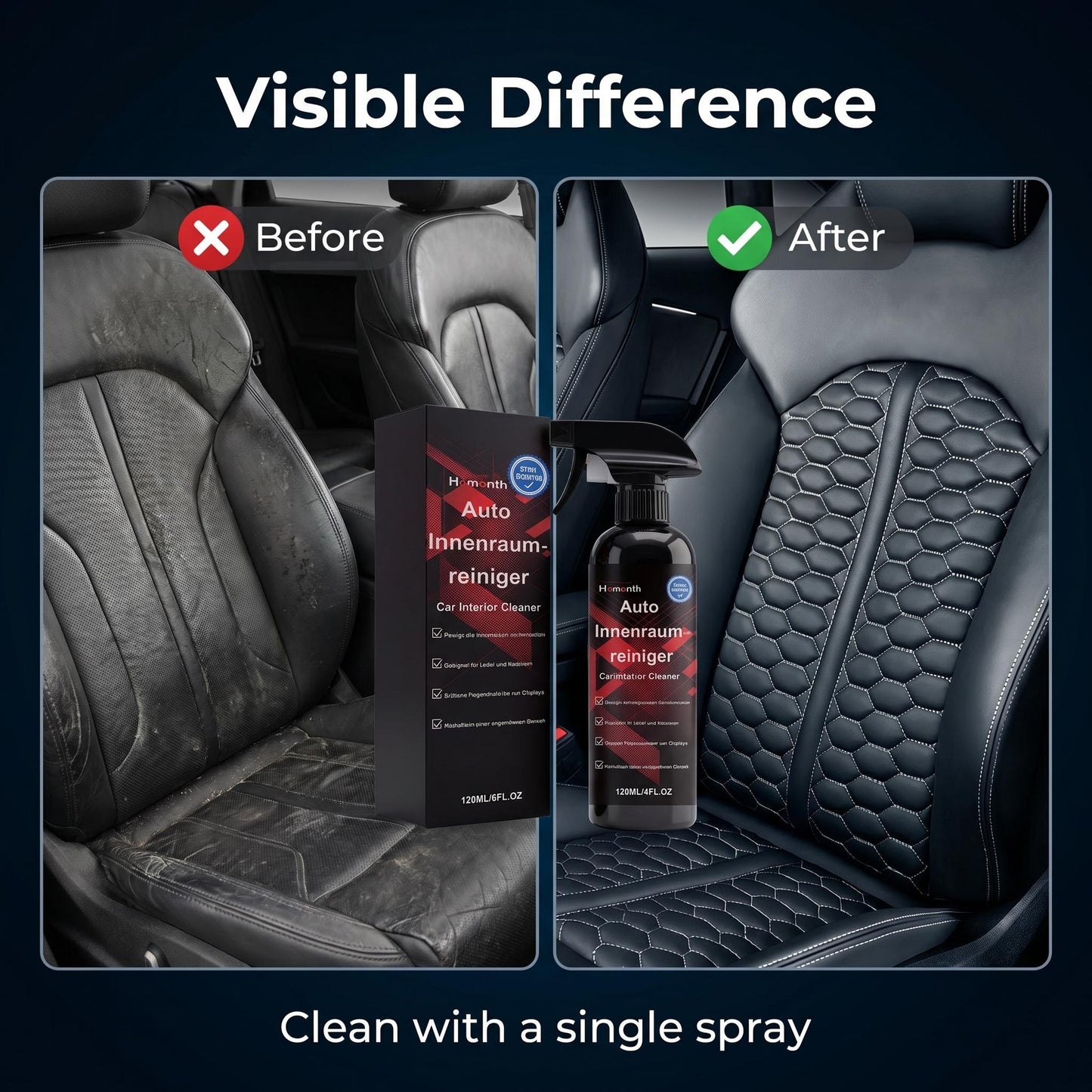 🚗💨 Többcélú tisztító spray járművek utasteréhez – Zsírtalanít, frissít, nem hagy nyomot. Tökéletes ülésekre, műszerfalra, ajtókárpitokra – autókba, motorokba, hajókba is! 🧴✨